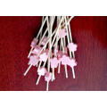 Pink Color Flower Shape Bamboo Cocktail Sticks